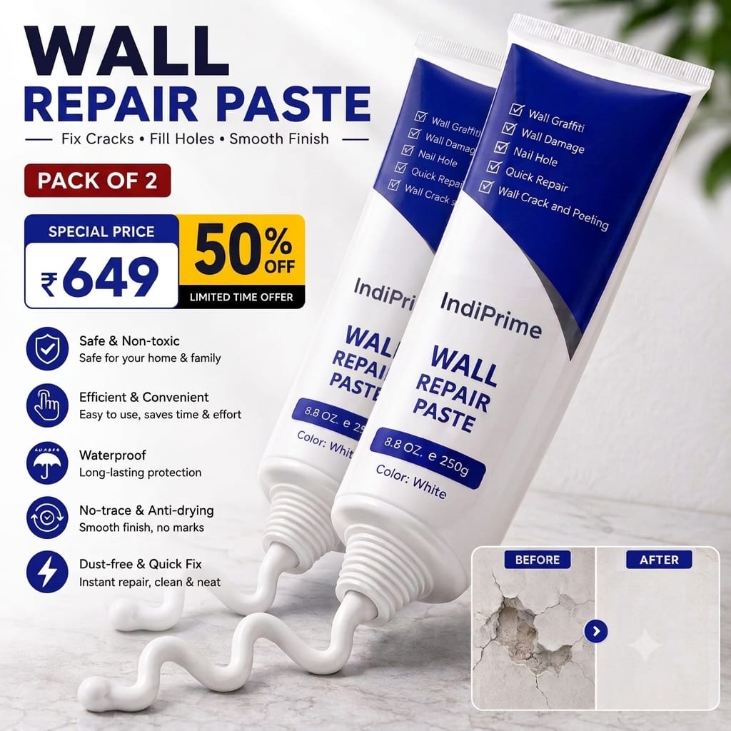 IndiPrime Waterproof Wall Repair Paste (Pack of 2)